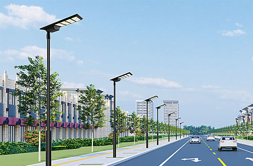 Integrated solar street lamp