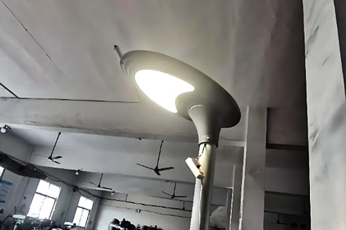 50 sets of customized solar-powered garden lights illuminate the small town of France