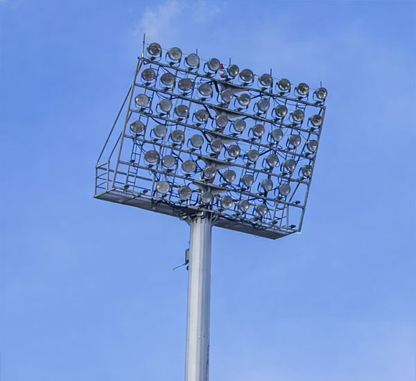 What is high mast light, and where is it typically used?