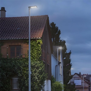 What is the average luminous efficacy (lm/W) of your LED street lights?