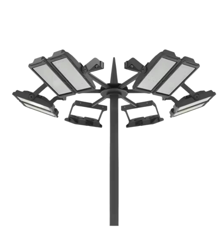 Can high mast lights be solar-powered?