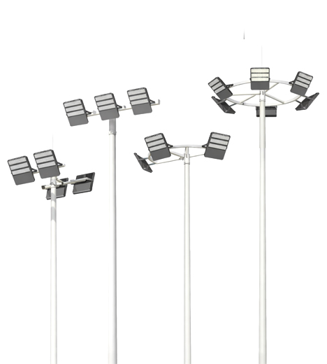 Do high mast poles include lightning protection?