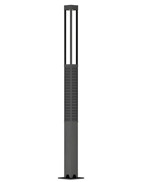What materials are commonly used for garden lights?