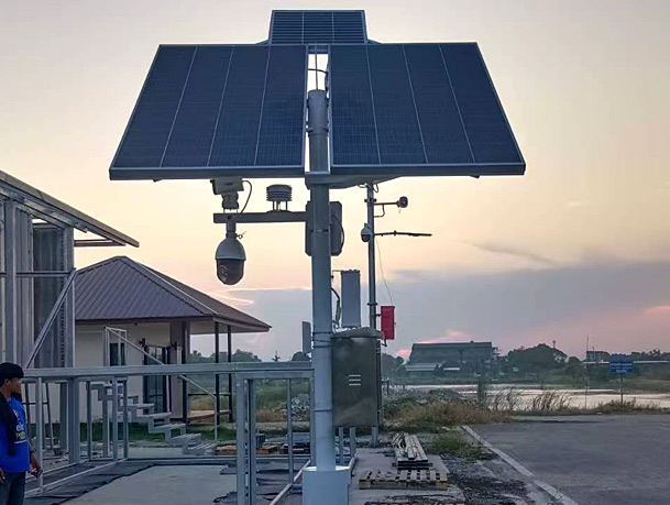 Thailand Smart Solar Street Light Project | CCTV And Weather Monitoring Smart Pole Solution