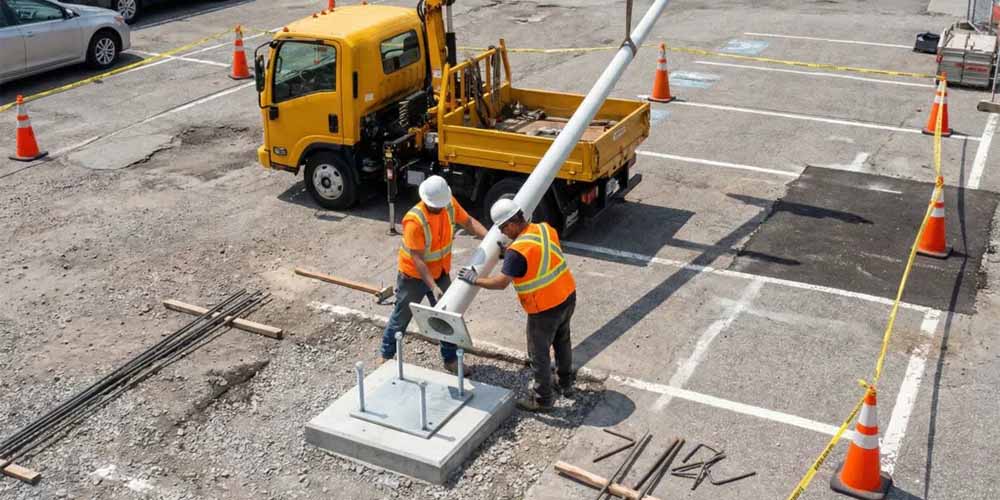 Solar powered vs LED street light pole energy savings brightness and durability study