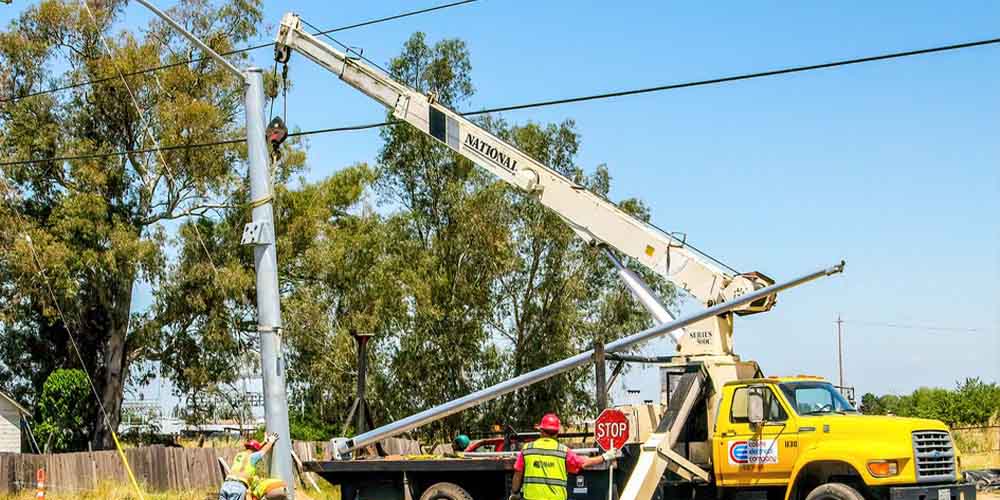 Light pole manufacturing factory process