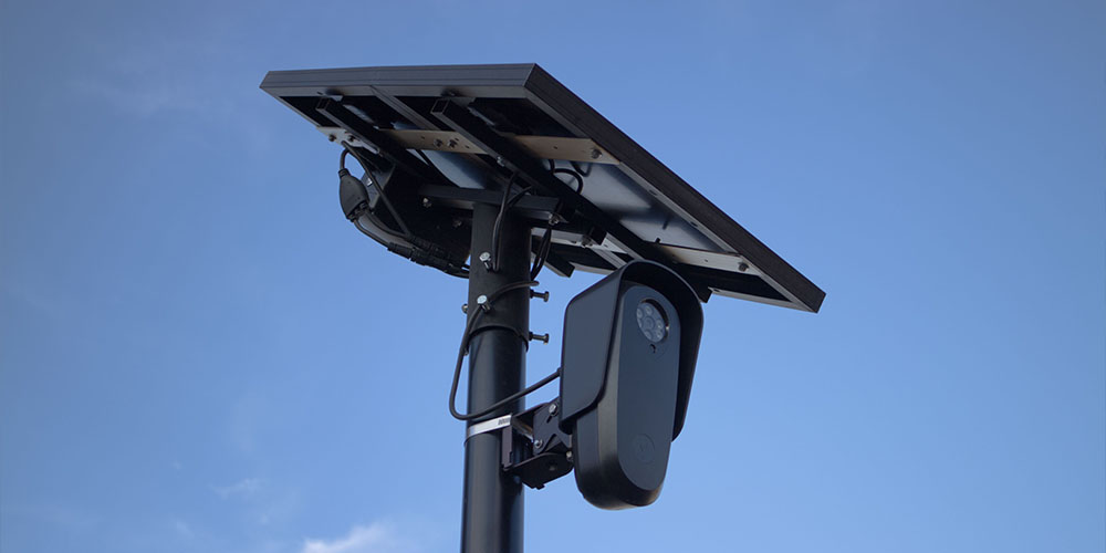 Smart city pole with LED light CCTV Wi-Fi and EV charging