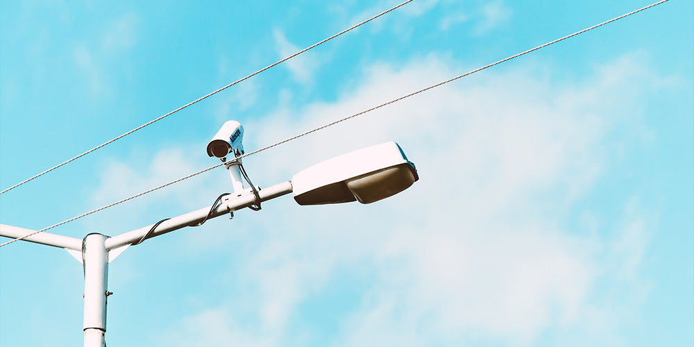 5G smart street light pole with LED lighting CCTV Wi-Fi and telecom antenna