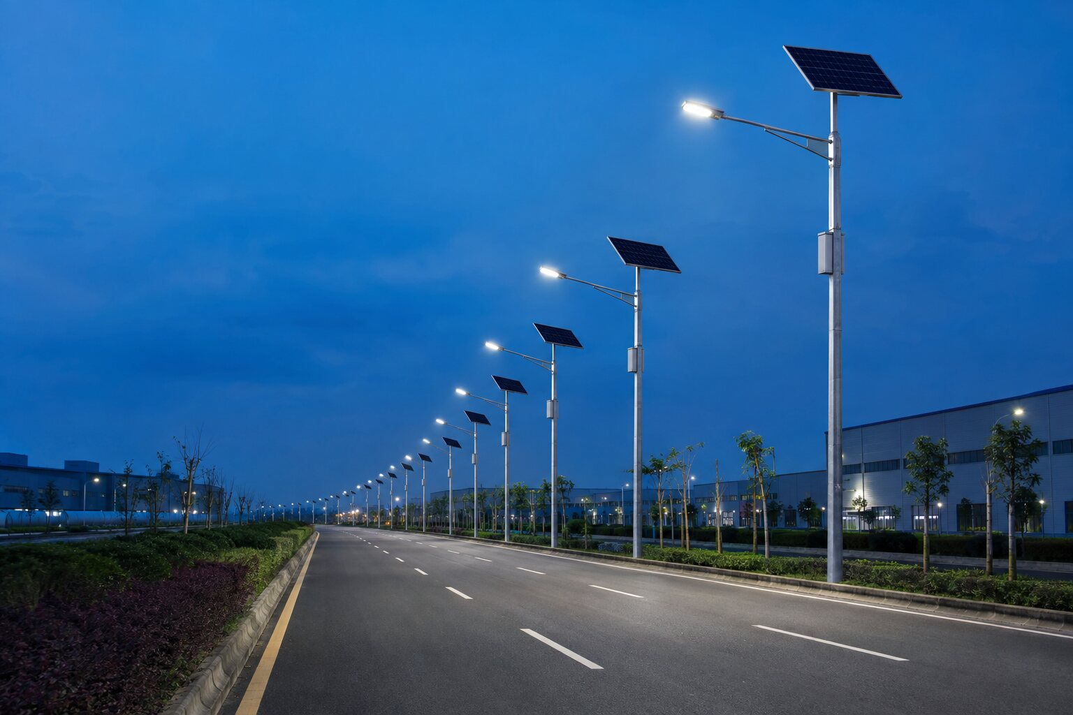 Application and components for 10m Solar Street Light System for Highways and Wide Roads