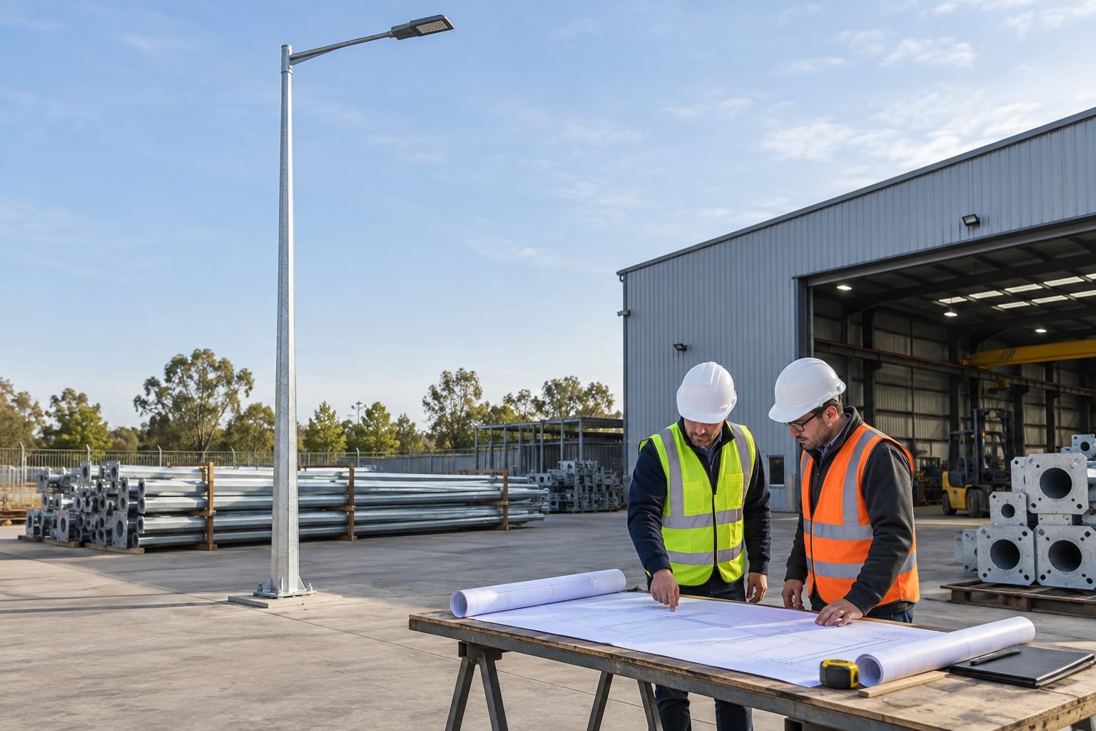 Street Light Pole Design Change Control After Drawing Approval