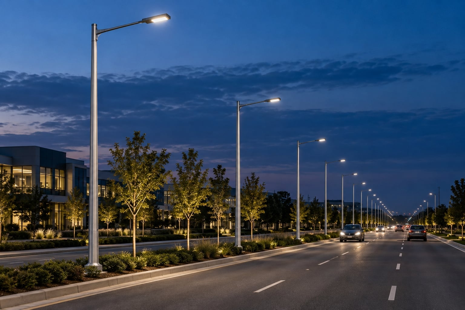 Octagonal Galvanized Steel Street Light Pole for Road Lighting