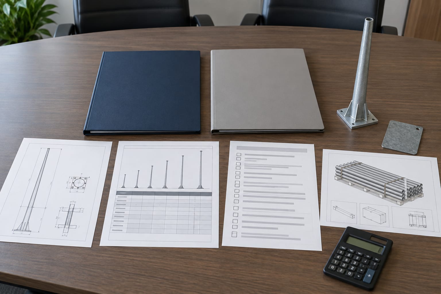 Buyer reviewing comparable pole quotations and documented scope deviations